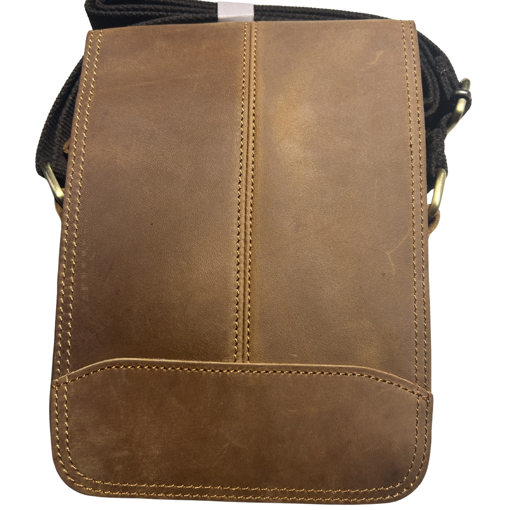 Vivace Sling Bag: BROWN Genuine Leather Messenger Bag