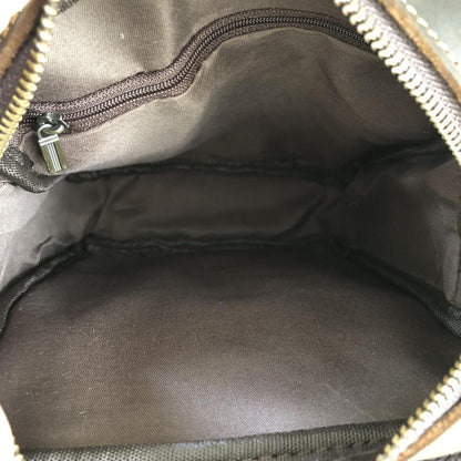 Vivace Sling Bag: CHARCOAL BLACK Genuine Leather with Adjustable Strap OPEN