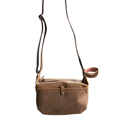 Vivace Sling Bag: DARK BROWN Genuine Leather Crossbody for Discerning Women HANGING