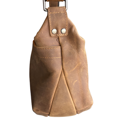 Vivace Sling Bag: DARK BROWN Genuine Leather Crossbody for Discerning Women SIDE VIEW