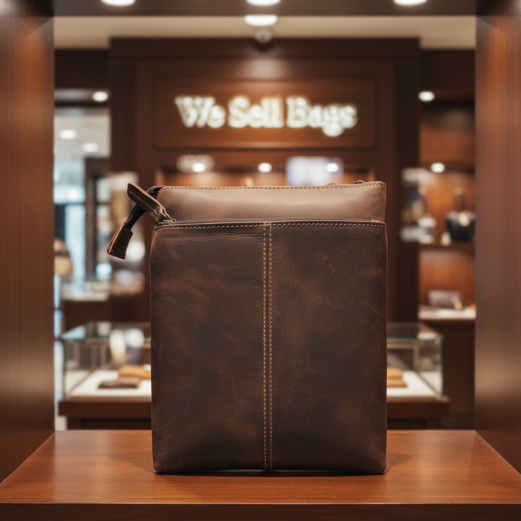 Vivace Sling Bag: Small CHOCOLATE BROWN Genuine Leather Messenger Bag