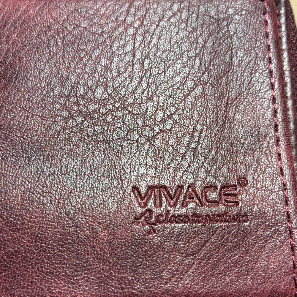 Vivace Sling Wallet: BORDEAUX PU Leather Horizontal Cellphone Sling BRANDED