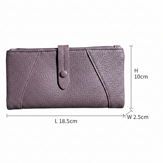 Vivace Wallet: Large PURPLE Soft PU Leather Textured Organiser SIZE