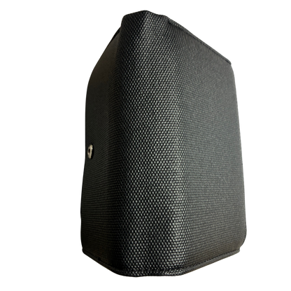 Vivace Wallet: Medium BLACK Soft Canvas Purse with PU Leather Trim BOOK VIEW
