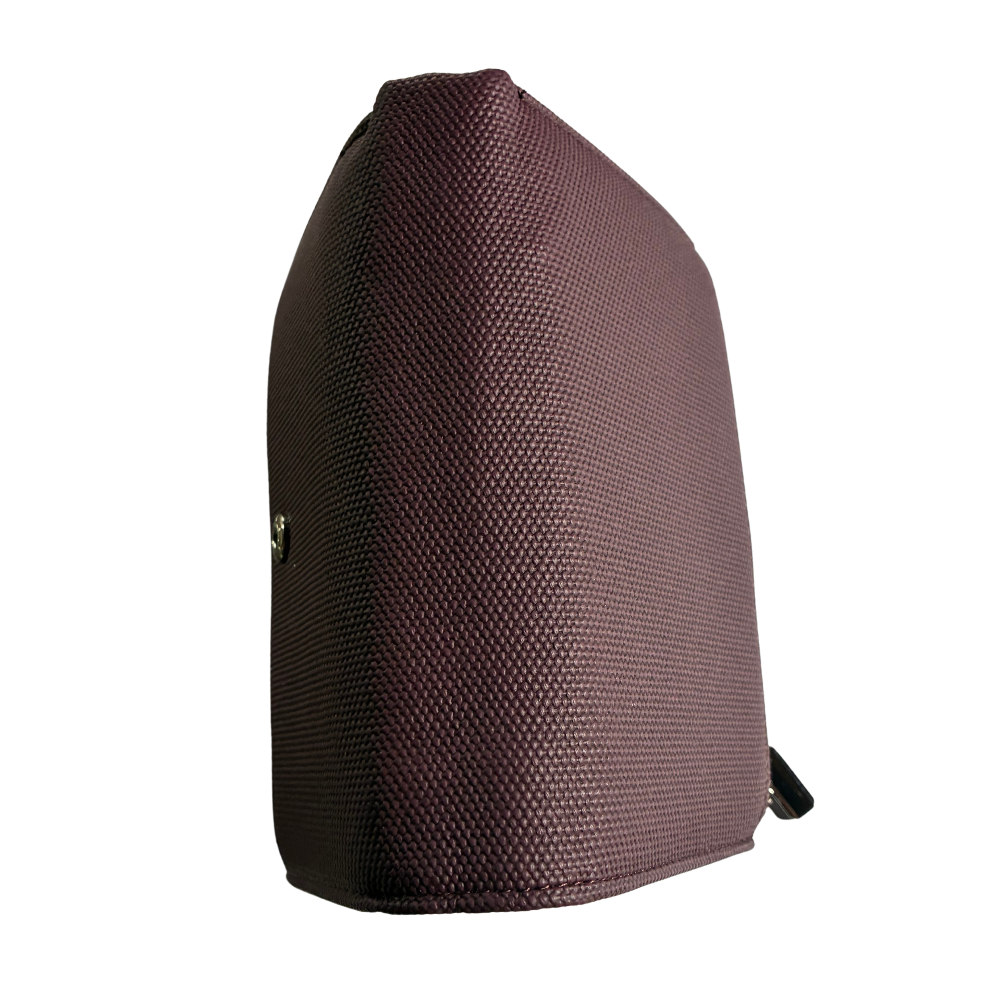 Vivace Wallet: Medium BURGUNDY Soft Canvas Purse with PU Leather Trim book view