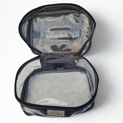 Cotton Road 4-Piece Vanity Set: Clear  PVC outer case cosmetic bag