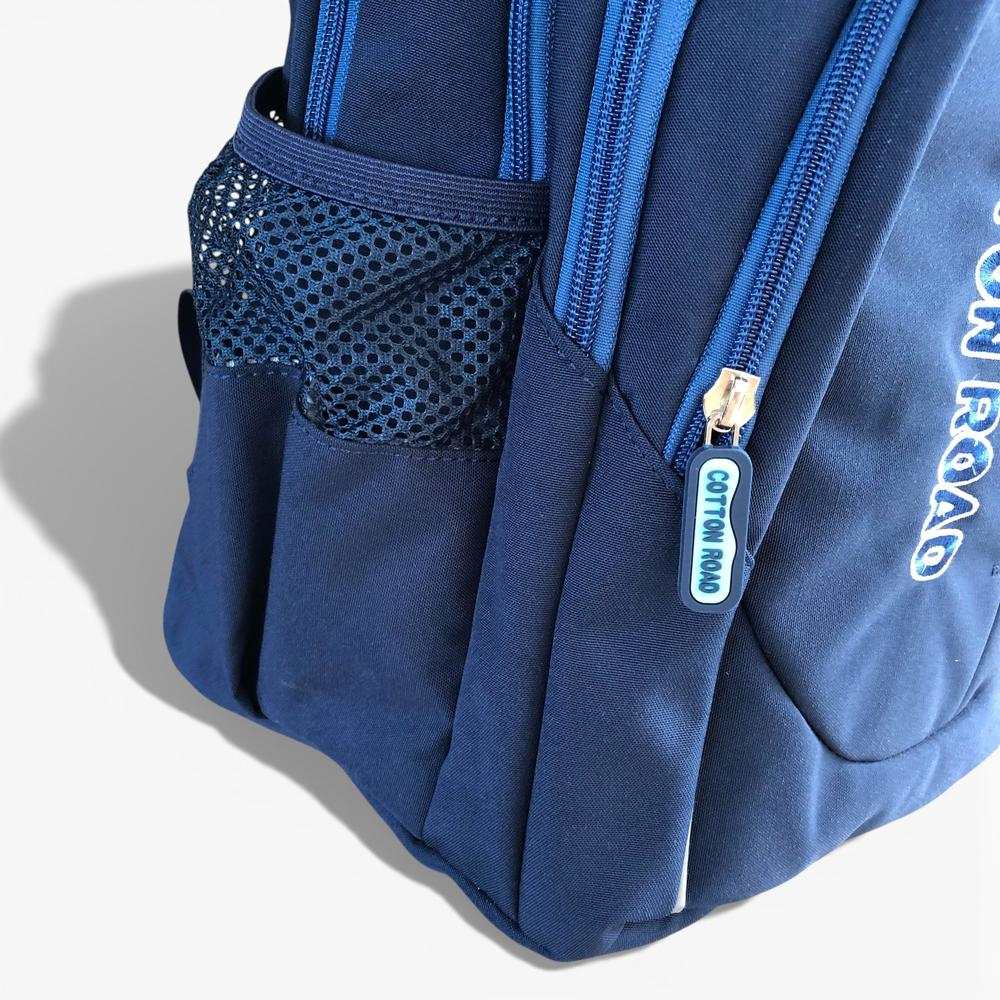 Cotton Road Backpack: BLUE BRANDED Canvas Backpack