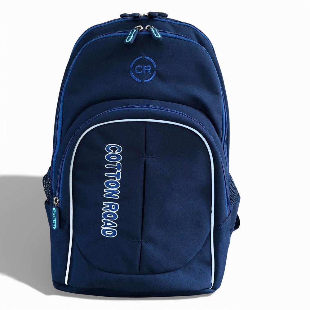 Cotton Road Backpack: BLUE BRANDED Canvas Backpack
