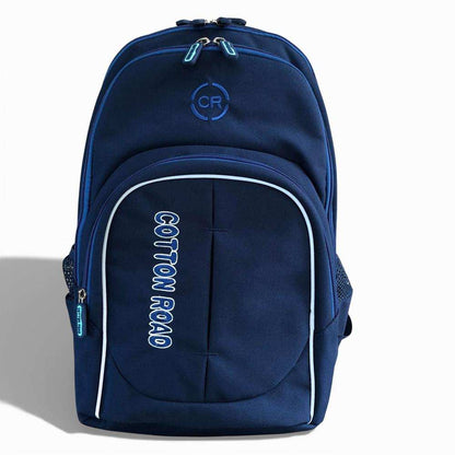 Cotton Road Backpack: BLUE BRANDED Canvas Backpack