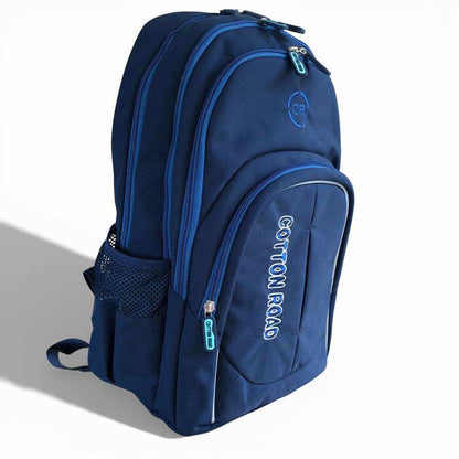 Cotton Road Backpack: BLUE BRANDED Canvas Backpack