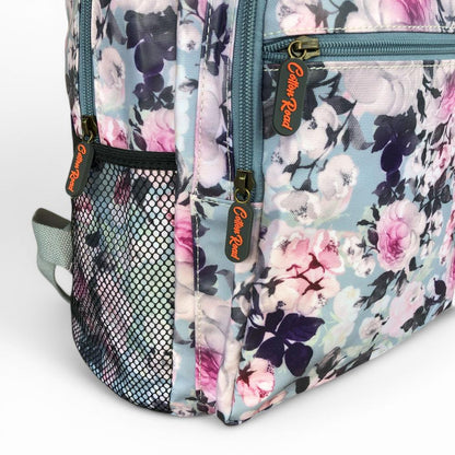 Cotton Road Backpack: BLUE FLORAL PVC Backpack