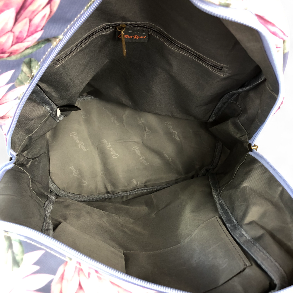Cotton Road backpack main zip pouch open