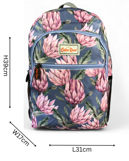 Cotton Road blue PVC backpack front view sized