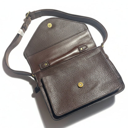 Cotton Road Handbag: COFFEE BROWN PU Soft Leather Medium Handbag with BRANDED sling SET