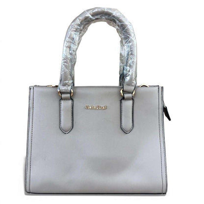 Cotton Road Handbag: KHAKI PU Leather Bag with Divider
