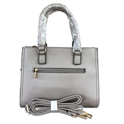 Cotton Road Handbag: KHAKI PU Leather Bag with Divider