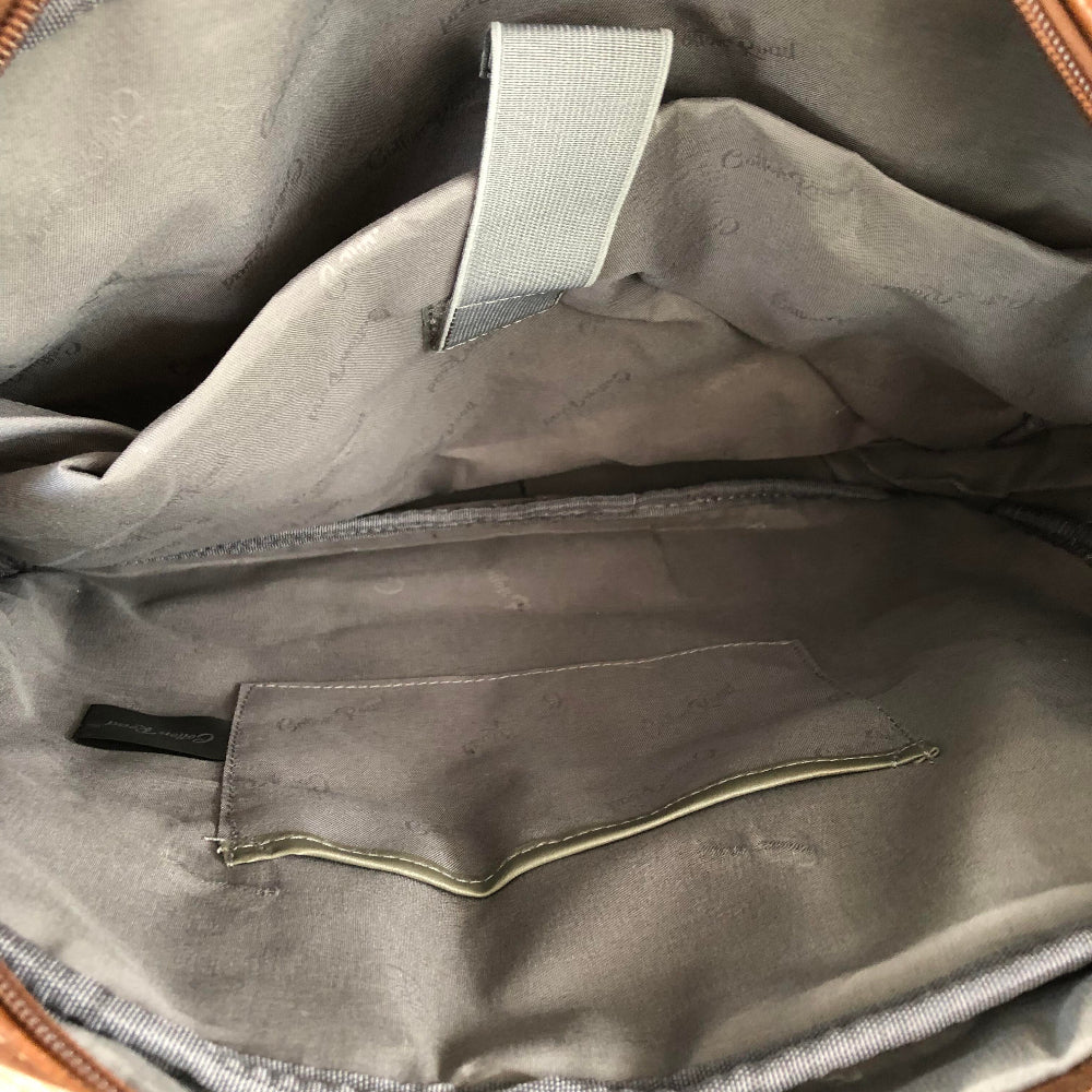 Cotton Road Laptop Bag: BROWN PU Leather Laptop Bag
