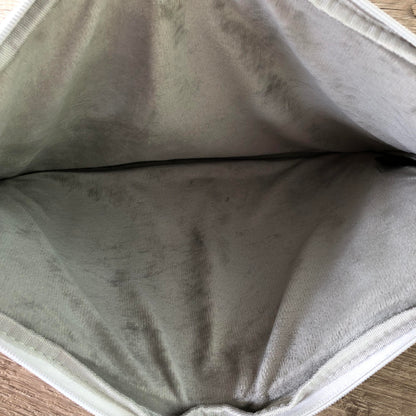 Cotton Road grey canvas laptop sleeve open