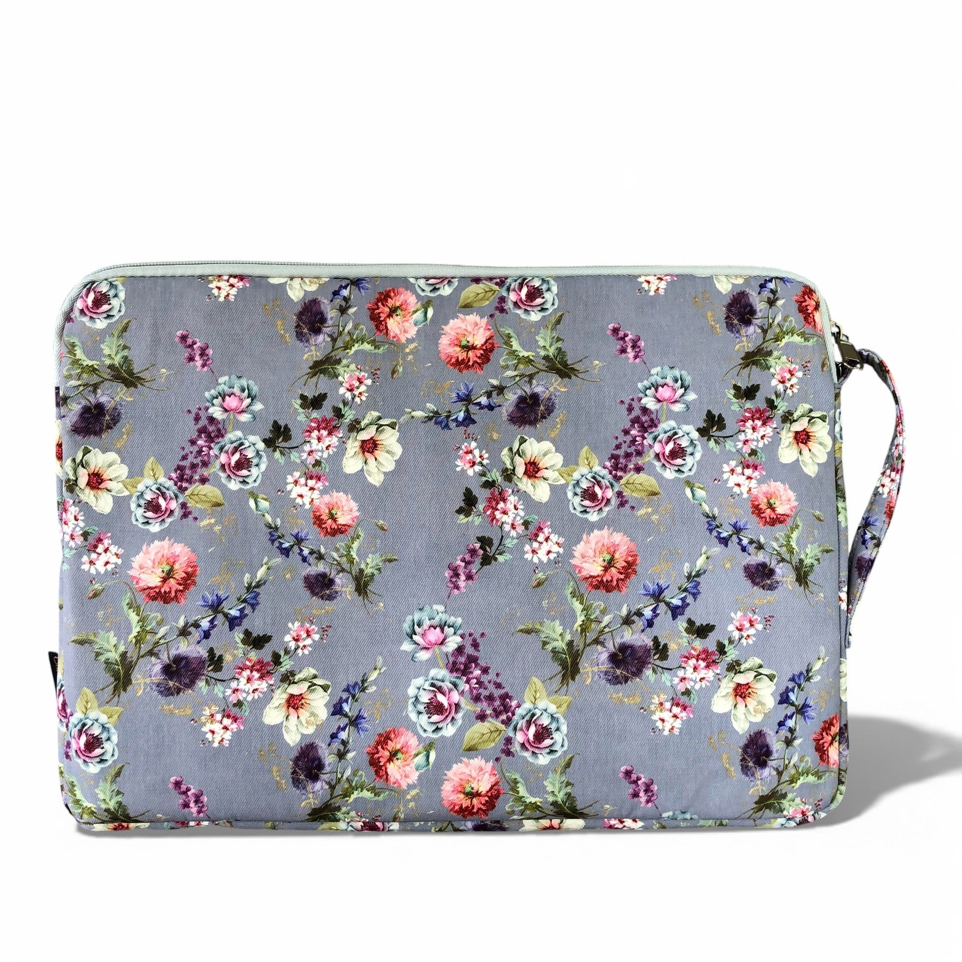 Cotton Road grey canvas laptop sleeve back view