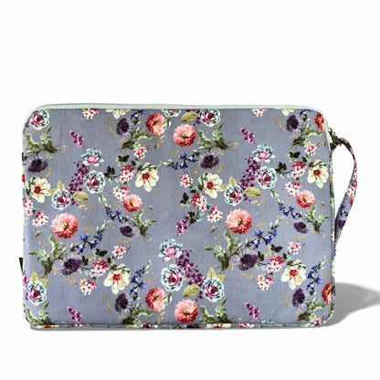 Cotton Road grey canvas laptop sleeve back view