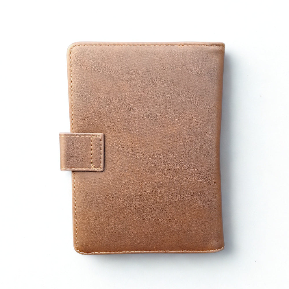 Cotton Road Passport Holder: BROWN PU Leather Passport Holder