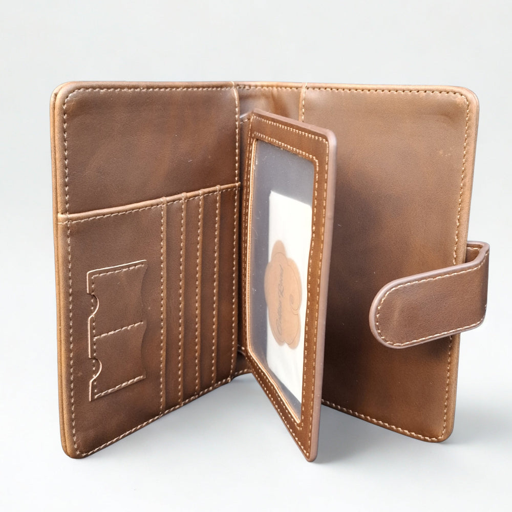 Cotton Road Passport Holder: BROWN PU Leather Passport Holder