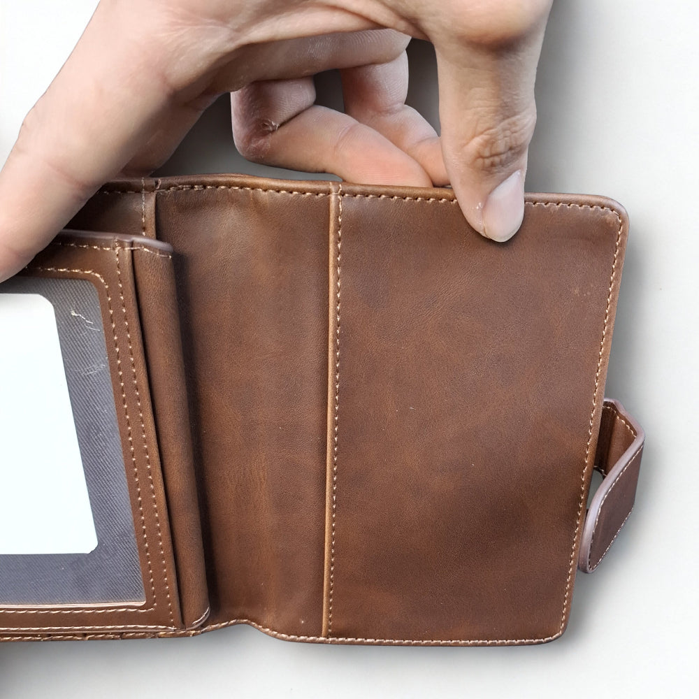 Cotton Road Passport Holder: BROWN PU Leather Passport Holder