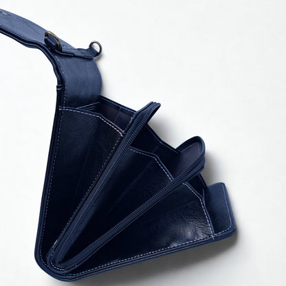 Cotton Road Sling Bag: BLACK PU Leather Mini Sling Bag