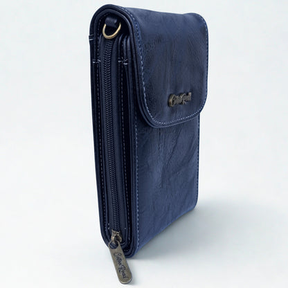 Cotton Road Sling Bag: BLACK PU Leather Mini Sling Bag