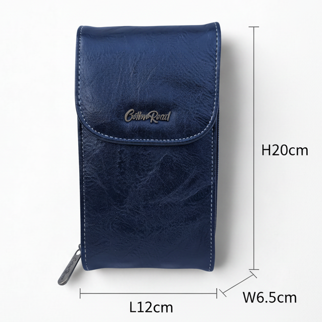 Cotton Road Sling Bag: BLACK PU Leather Mini Sling Bag