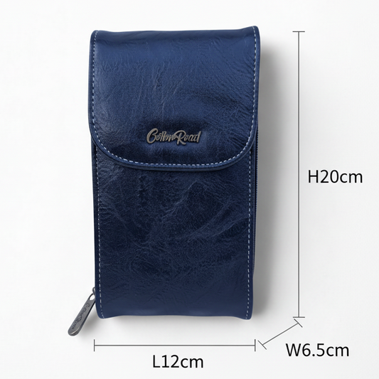 Cotton Road Sling Bag: BLACK PU Leather Mini Sling Bag