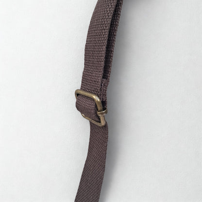 Cotton Road Sling Bag: BROWN GREY Canvas Mini Sling Bag with FLOWERS