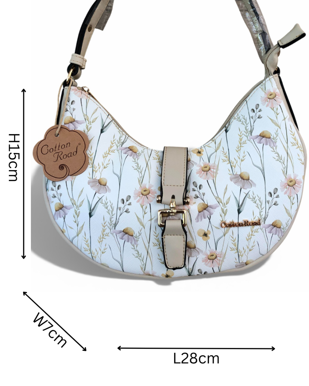 Cotton Road PU leather sling bag front sized view