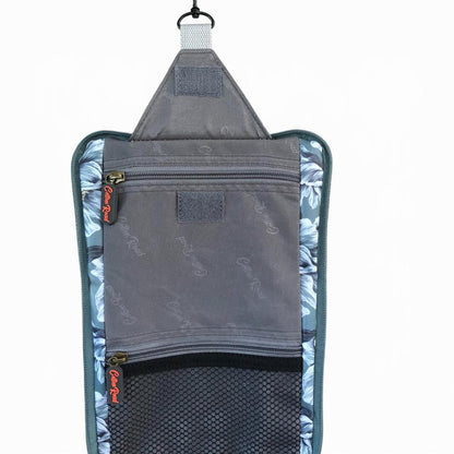 Cotton Road Toiletry Bag: GREEN FLORAL PVC Hanging Vanity Bag