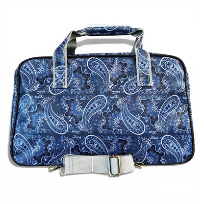 Cotton Road Travel Bag: BLUE PAISLEY PVC Overnight Travel Bag rear