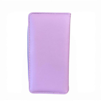 Cotton Road Wallet: Large LILAC PU Leather Wallet with FLORAL detailing