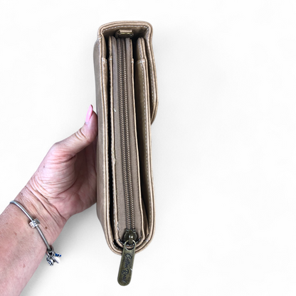 Cotton Road Sling Bag: KHAKI PU Leather Mini Sling Bag