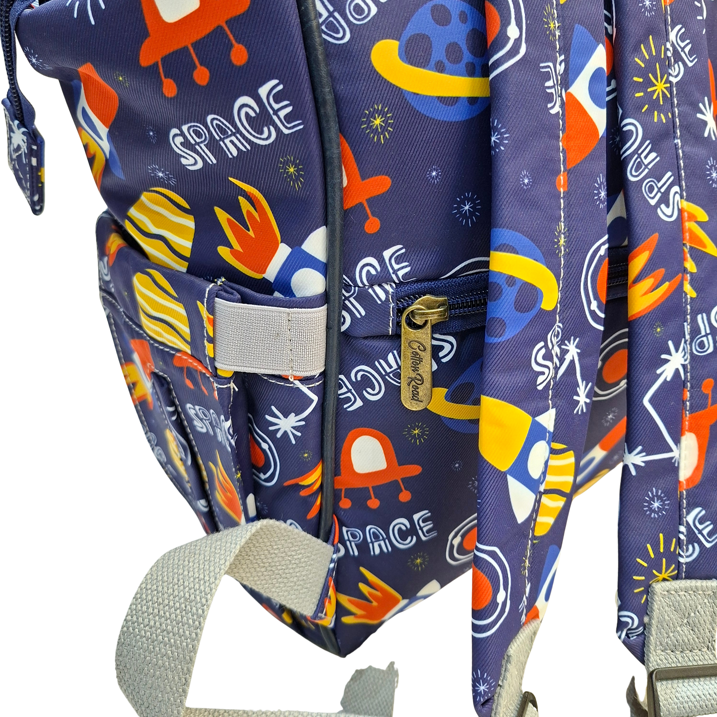 Cotton Road Baby Travel Backpack: BLUE PVC Nappy & Diaper Bag (Space Print)