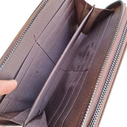 Vivace Sling Wallet: COFFEE BROWN PU Leather Horizontal Cellphone Sling