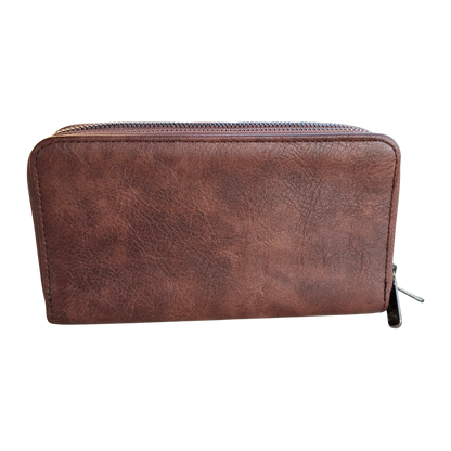 Vivace Sling Wallet: COFFEE BROWN PU Leather Horizontal Cellphone Sling