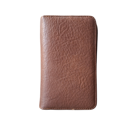 Cotton Road Wallet: Medium BROWN PU Leather with LEOPARD Print