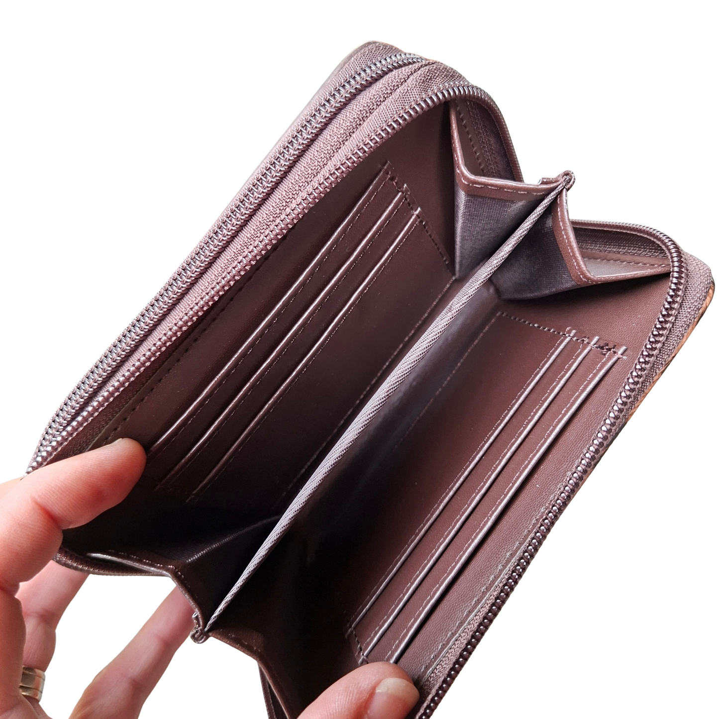 Cotton Road Wallet: Medium COFFEE BROWN PU Leather with LEOPARD Print