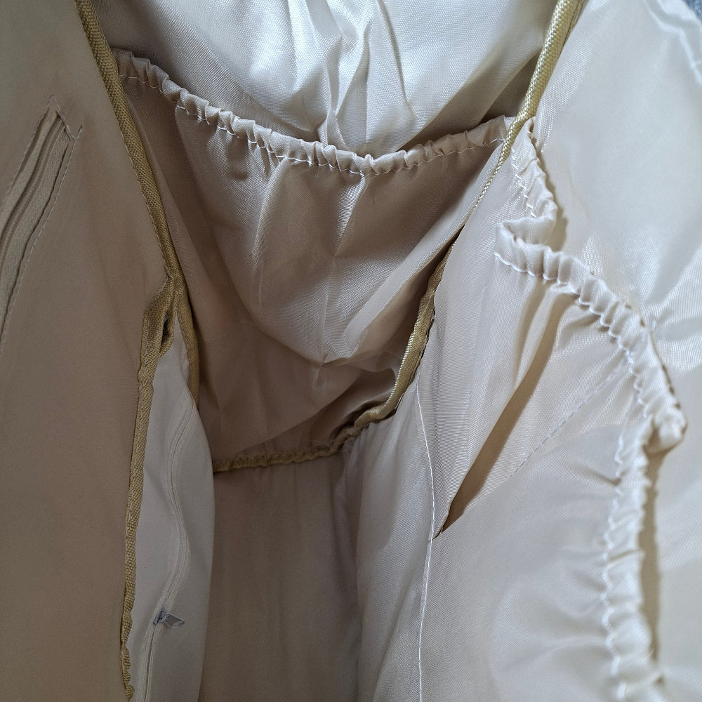 Beizhiyi Nappy Bag: CREAM PVC Baby Backpack with Twin Handles and ANIMAL PRINT