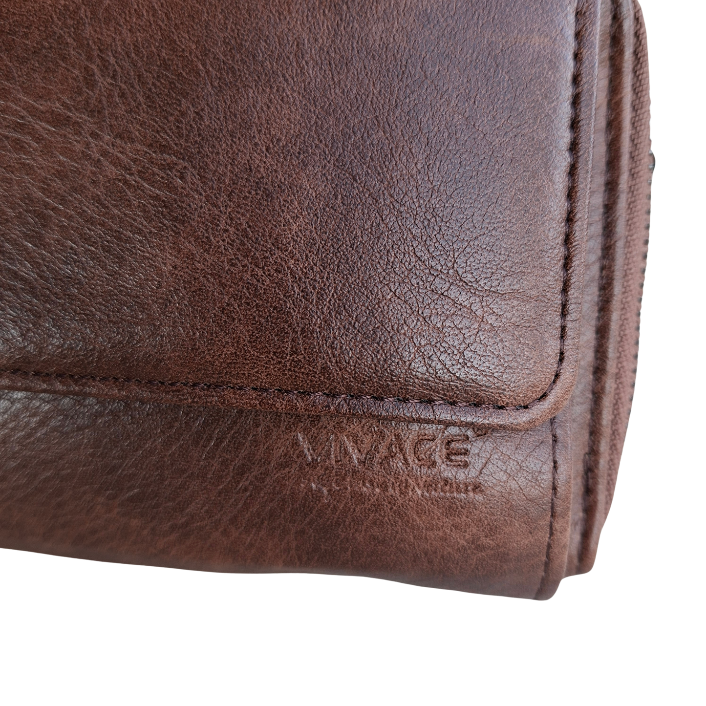 Vivace Sling Wallet: COFFEE BROWN PU Leather Horizontal Cellphone Sling