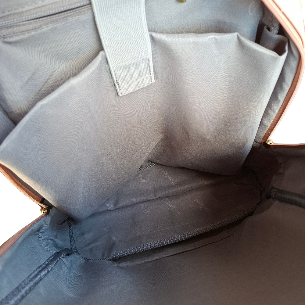 Cotton Road Backpack: PINK Floral PU Leather Multi-compartment Laptop Backpack