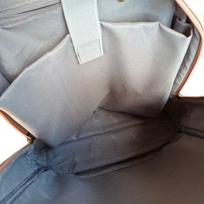 Cotton Road Backpack: PINK Floral PU Leather Multi-compartment Laptop Backpack