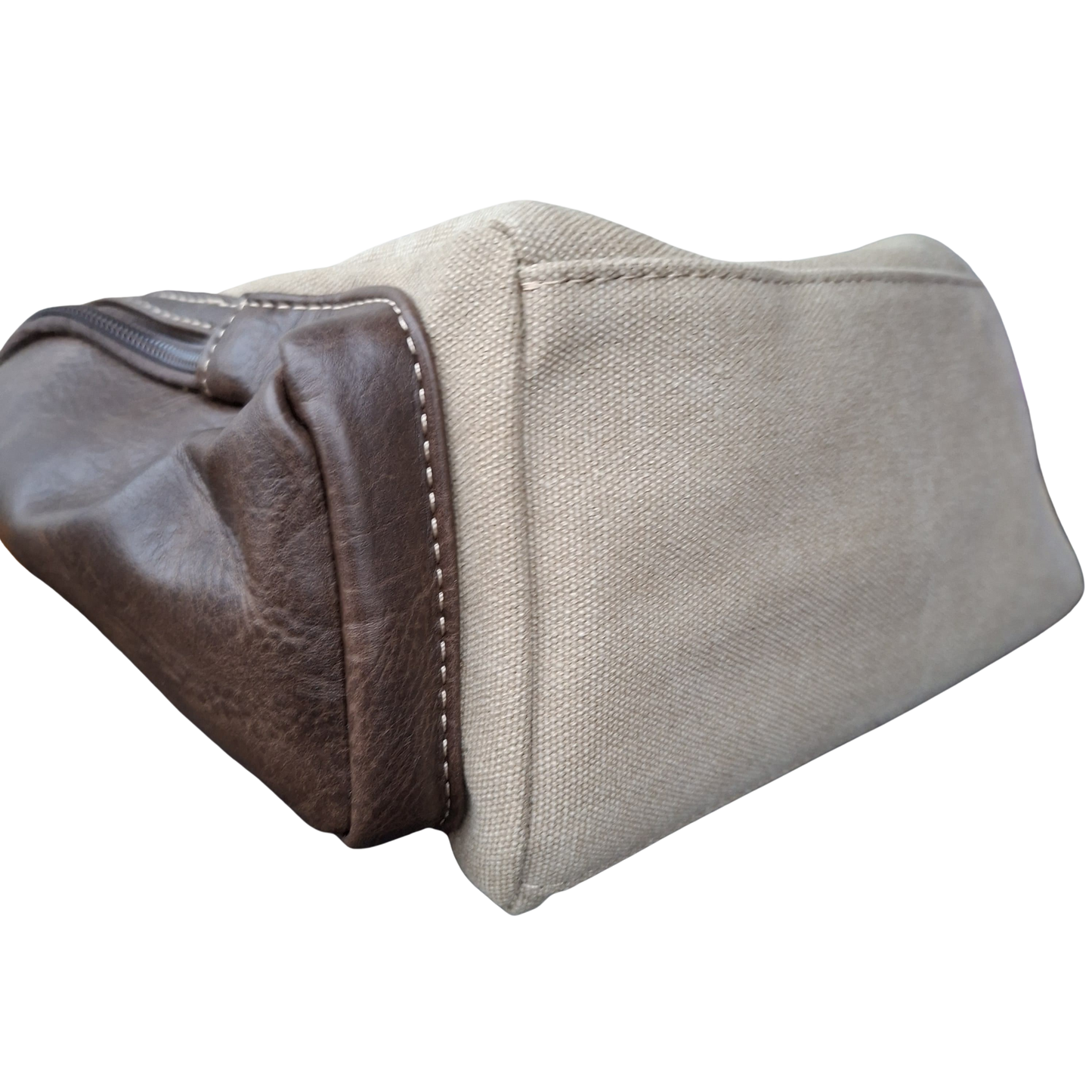 Cotton Road Handbag: KHAKI Canvas & PU Leather Multi-pocket Shoulder Bag