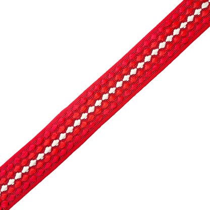 Adjustable Bag Strap: WHITE on RED Textured Pattern