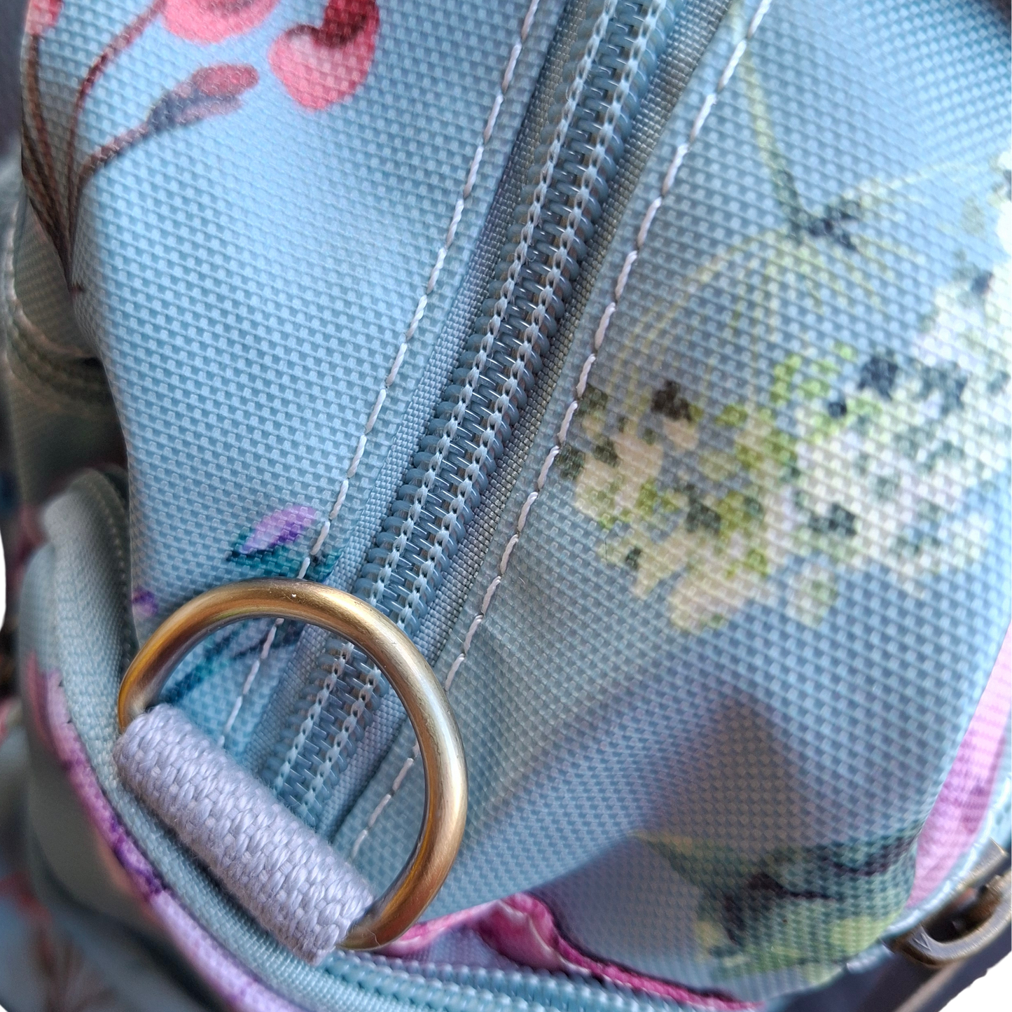 Cotton Road Handbag: MINT GREEN PVC Handbag with Flowers & Butterflies