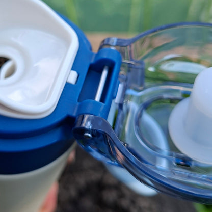 Blue MVP Bounce thermal bottle 500ml clear flip-top lid with metal hinge